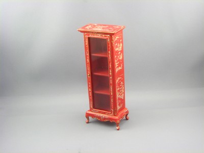 Bookcase Red Hand Painted