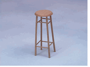 Tall Oak Bar or Counter Stool