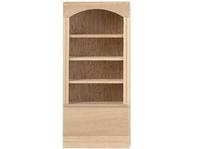 Wood 1-Unit, 4-Shelf Bookcase