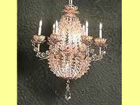 2 3/4" Chandelier, 8 Arm, 2 inside bulbs