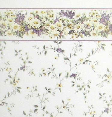 Daises and Vines Wallpaper
