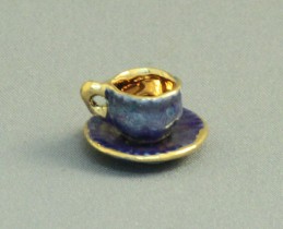 Blue Tea Cup by Janice Crawley