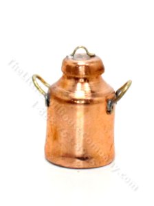 (image for) Miniature Copper Milk Can for Dollhouses