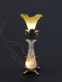 (image for) Miniature Bronze Yellow Iris Lamp by Jim Pounder