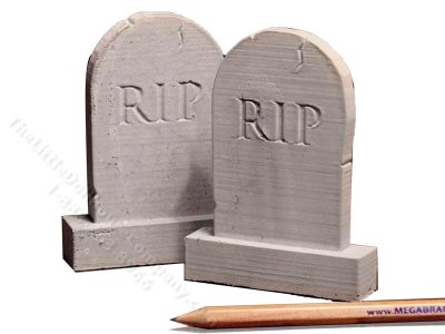 (image for) Miniature Tombstone/Gravestone Decoration for Dollhouses (2pcs)