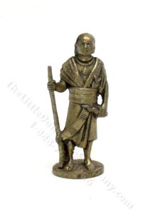 (image for) Miniature Metal Warrior Monk Figurine