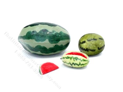 (image for) Set of Four Handmade Watermelons for Dollhouses