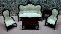 (image for) Mahogany Living Room - White Brocade