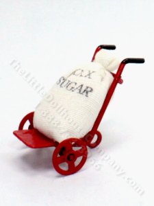 (image for) Miniature Red Dolly with Sack of Sugar