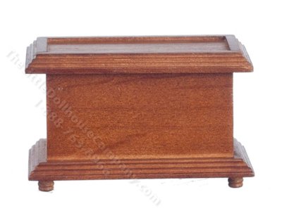 (image for) Miniature Blanket Chest for Dollhouses, Walnut