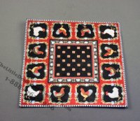 (image for) Miniature Square Rooster Carpet for Dollhouses