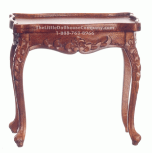 (image for) Miniature Walnut Dijon Side Table for Dollhouses