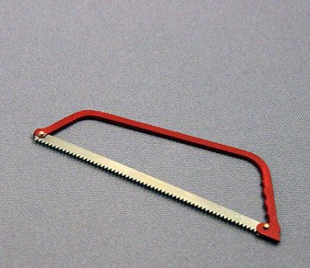 (image for) Dollhouse Scale Model Hand Saw - Red