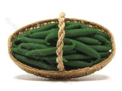 (image for) Miniature Oval Basket of Green Beans by Charlotte Willmott