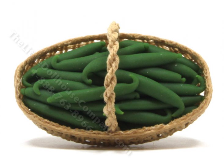 (image for) Miniature Oval Basket of Green Beans by Charlotte Willmott