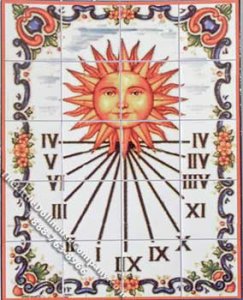 (image for) Dollhouse Scale Model Sundial Theme Decorative Wall Tiles