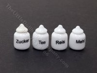 (image for) Miniature Set of German Kitchen Jars for Dollhouses