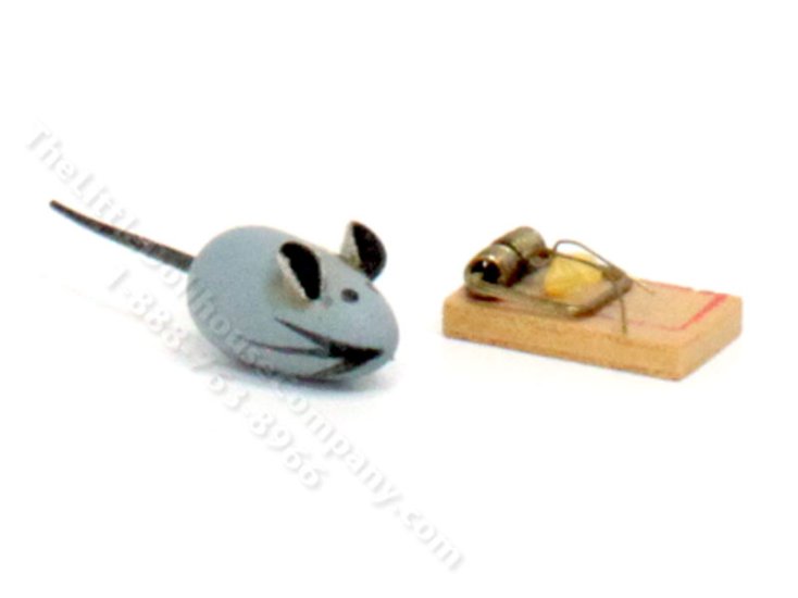 (image for) Dollhouse Scale Model Mouse with Trap