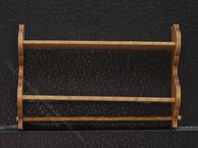 (image for) Miniature Basswood Scalloped Shelf with Towel Bar