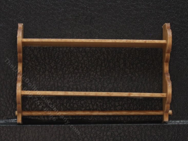 (image for) Miniature Basswood Scalloped Shelf with Towel Bar