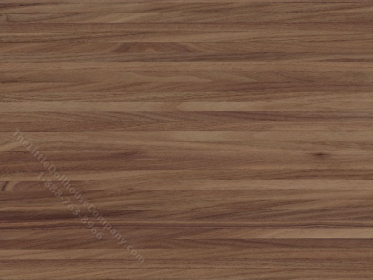 (image for) Unfinished Dark Walnut Flooring for Dollhouses - Real Wood 3/8" Wide Planks