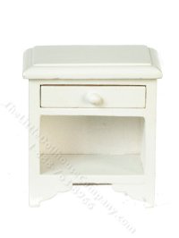 (image for) Miniature Night Stand for Dollhouses, White