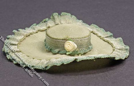 (image for) Ladies Green Hat by Judith Blondell for Dollhouses