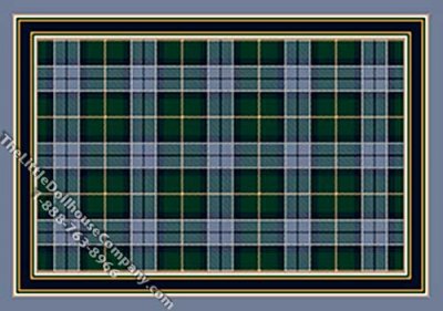 (image for) Dollhouse Scale Model Medium Sized Plaid Rug
