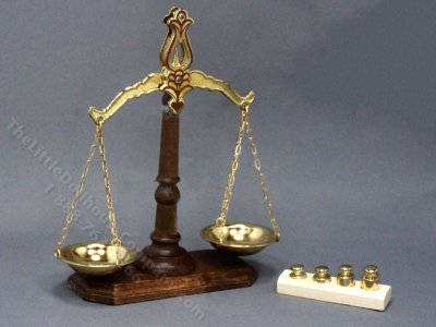 (image for) Dollhouse Scale Model Pan Balance Scale