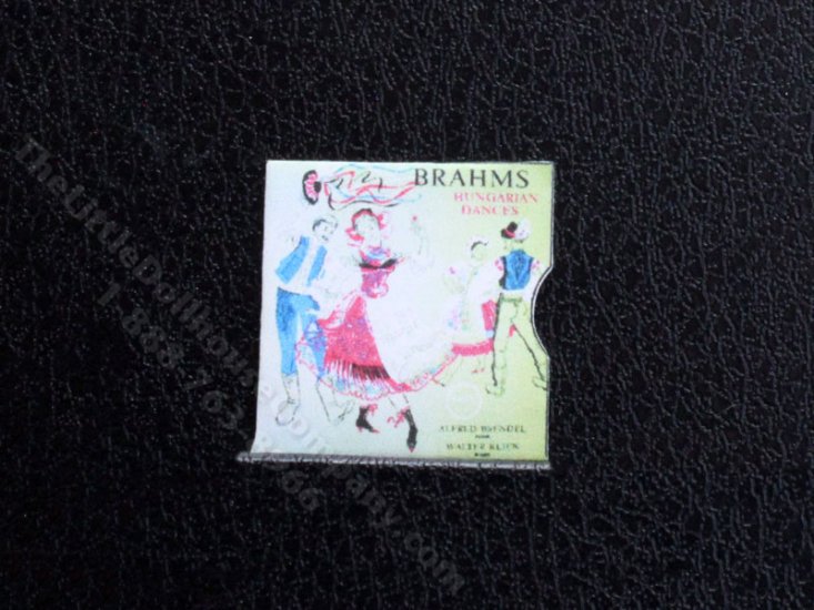 (image for) Miniature Brahms Vinyl Record Sleeve for Dollhouses
