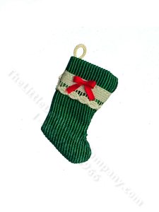 (image for) Miniature Green Christmas Stocking for Dollhouses