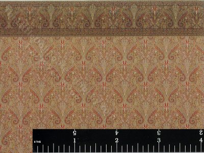 (image for) Damask Pattern Wallpaper for Dollhouses
