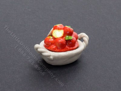 (image for) Miniature Apple Soup Tureen for Dollhouses