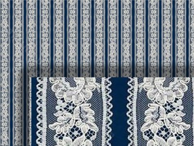 (image for) Dollhouse 1/2 Scale Model Stripe Wallpaper