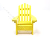 (image for) As Is Miniature Playscale Yellow Adirondack Chair for Dollhouses