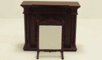 (image for) Miniature Mahogany Fireplace Screen