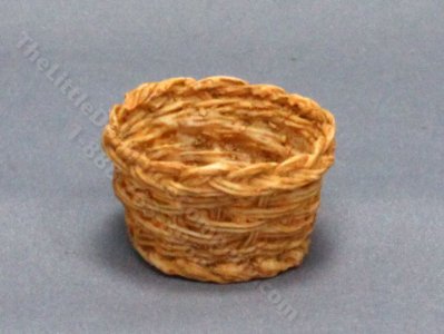 (image for) Miniature Round Basket for Dollhouses