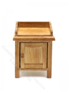 (image for) Miniature Single Cabinet Oak Finish Night Stand