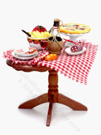 (image for) Miniature Italian Dinner Table for Dollhouses