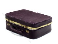 (image for) Miniature Brown Leather Suitcase by Judith Blondell