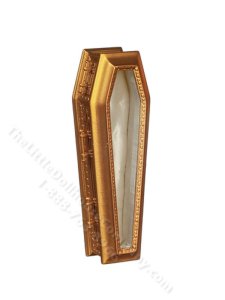 (image for) Miniature Glass Top Coffin - Gold