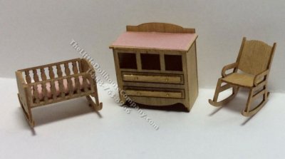 (image for) 1:48 Scale 3pc Traditional Nursery Kit