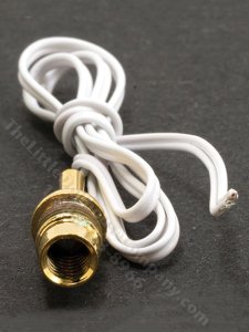 (image for) Miniature Screw Socket with 1/2" Stem and Leads