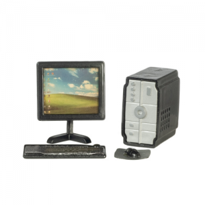 (image for) Dollhouse Scale Model Desktop Computer