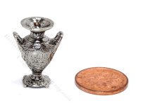 (image for) Miniature Silver Vase/Urn for Dollhouses