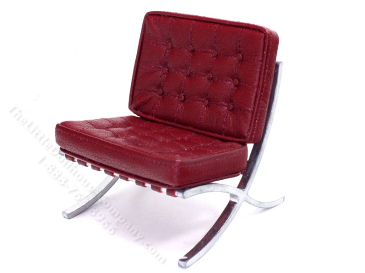(image for) Miniature Red Tufted Leather Barcelona Chair Judith Blondell