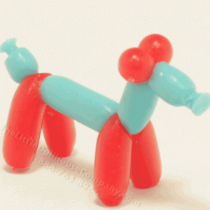 (image for) Miniature Decorative Blue and Red Balloon Dog