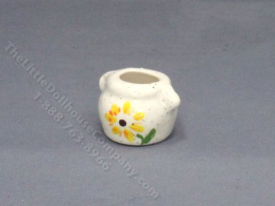 (image for) Miniature Speckled Jug with Sunflower for Dollhouses