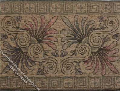 (image for) Dollhouse Scale Model Aztec & Palm Fan Theme Rug