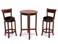 (image for) Miniature Bar Set with Table and 2 Stools for Dollhouses
